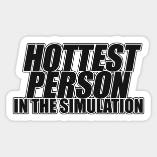 Hottest Person In The Simulation - Funny Y2kT-Shirts, Long-Sleeve, Hoodies or Sweatshirts Sticker